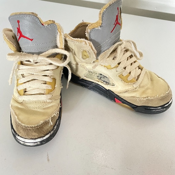Off-White x Air Jordan 5 Retro SP PS 'Sail' 12 - Picture 2 of 6